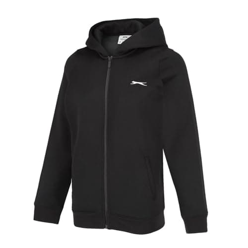 Image of Slazenger Womens Fitted Full Zip Hoodie Hoody Top Black S