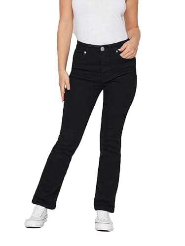 Image of PixieGirl Petite Black Stretch Bootcut Jeans Petite