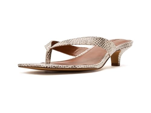 Image of Steve Madden Women's Tracie Heeled Sandal, Natural Snake, 5 UK