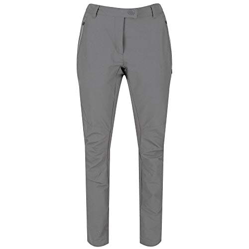Image of Regatta Highton Women's Technical Stretch Water Repellent Trousers with Uv40 Protection and Multiple Pockets Short Trousers Seal Grey