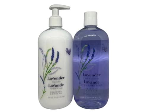 Image of Crabtree & Evelyn Lavender Bath & Shower Gel + Body Lotion Set | 500mL each