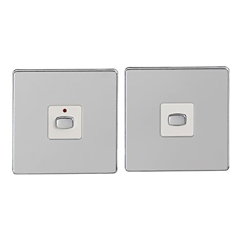Image of Energenie MIHO045 "Alexa Compatible MiHome" 2-Way Light Switch, 250 W, 240 V, Chrome