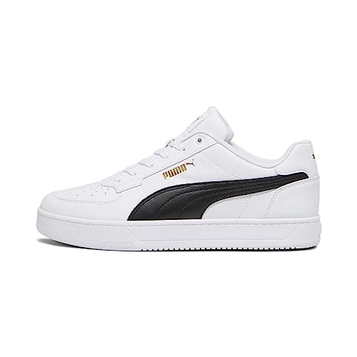 Image of Puma Unisex Adults Puma Caven 2.0 Sneakers, Puma White-Puma Black-Gold, 9 UK