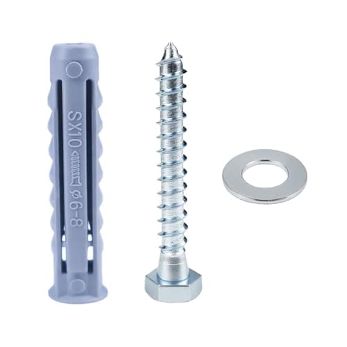 Image of 16pcs M6 x 50mm Heavy Duty Wall Plugs for Brick with Coach Bolts, Anchor Bolts for Brick with Coach Screws, Self Tapping Concrete Screws and Wall Plugs Set for TV Mounts Shelves Cabinet Installation