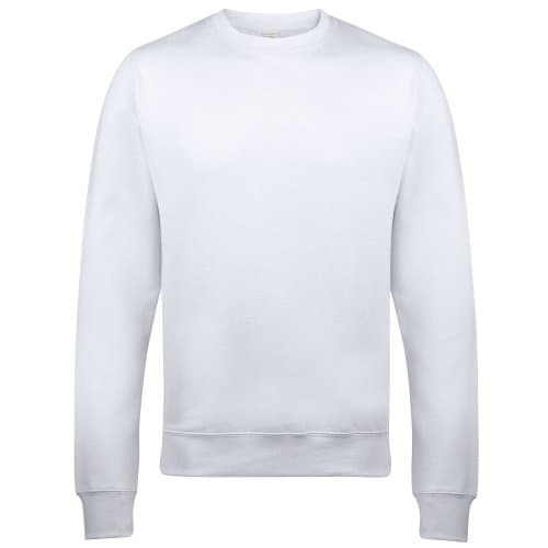 Image of AWDis Men's Sweat Sweatshirt, White (Arctic White), Large