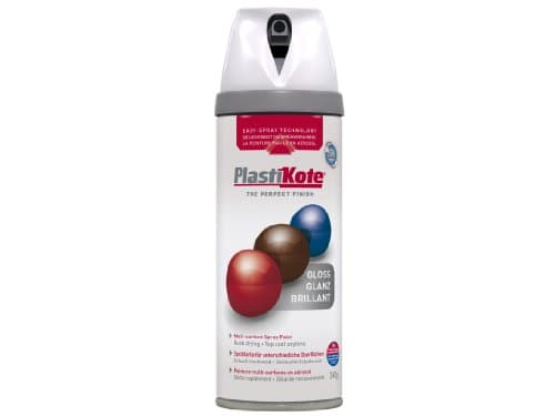 Image of Plasti-kote 21102 400ml Premium Spray Paint Gloss - White