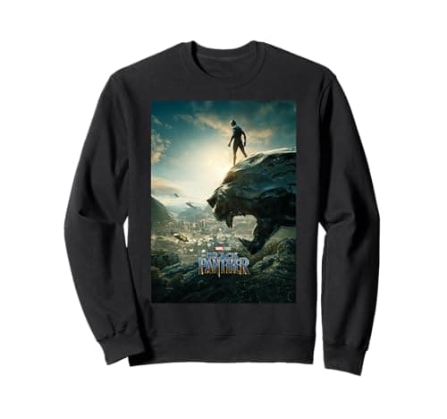 Image of Marvel Black Panther Cliff Movie Poster Sweatshirt