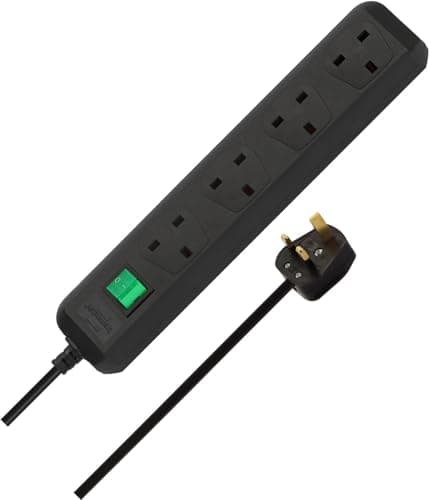 Image of Brennenstuhl Eco-Line extension socket 4-way black 1,5m 05VV-F 3G1,25 *GB*