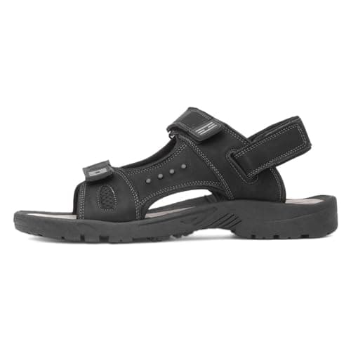 Image of Red Fish Mens Black Easy Fasten Sport Sandal - Size 7 - Black
