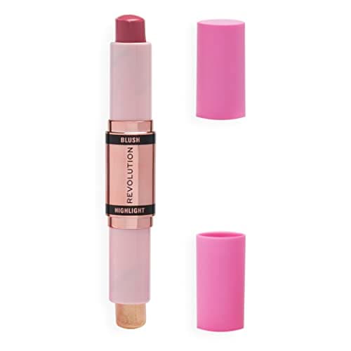 Image of Revolution Beauty London, Blush and Highlight Stick, Mauve Glow, Face Blusher and Highlighter, 4.3g