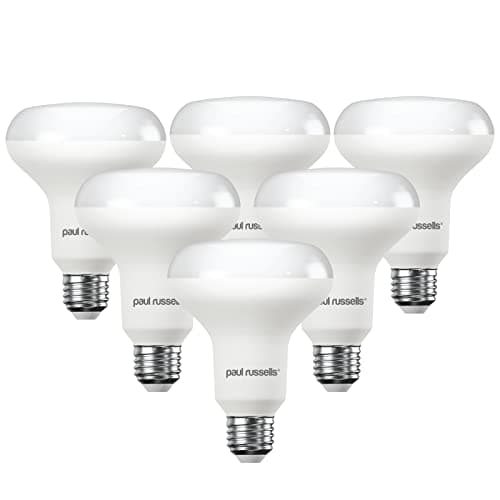 Image of paul russells E27 Spotlight 11W LED Reflector R80 Light Edison Screw, 75w Equivalent Bulb, 1050 Lumen, 4000K Cool White, Frosted 120° Beam Angle ES Energy Saving Non-Dimmable Lightbulbs, 6 Pack