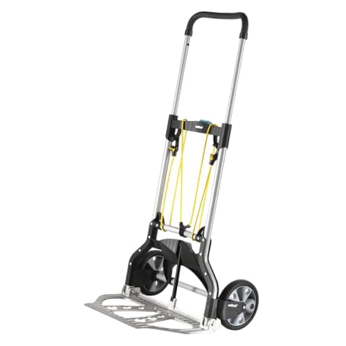 Image of wolfcraft TS 850 Transport System/Convenient & foldable sack truck for loads up to 100 kg - Sturdy handcart for beverage crates, flower pots - Made in Europe - 5501000