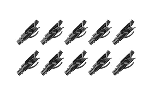 Image of Hornby - TT8040 Coupling Assemblies - Spare Parts and Train Accessories OO Gauge Model Railway Sets, Coupling and Modelling Tools - 10 x Pocket Couplings - Scale 1:120, Black
