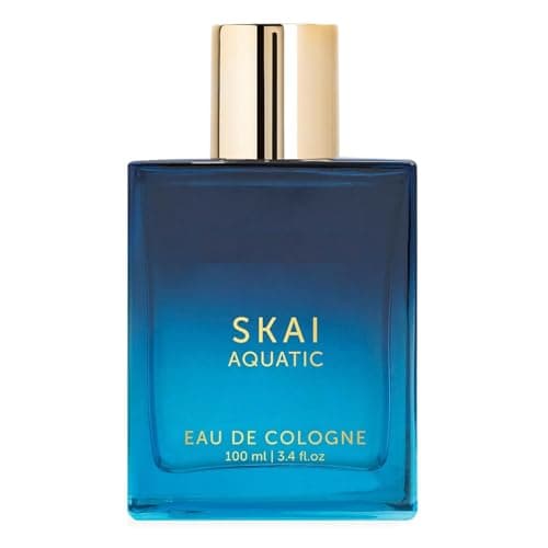 Image of Luxury Skai Aquatic Unisex Perfume | Long Lasting EDC 100ml | Fresh Citrus & Woody Fragrance with Bergamot, Lavender & Patchouli | Perfume for Men & Women