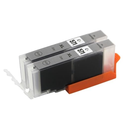 Image of Go Inks 2 Grey Ink Cartridges to replace Canon CLI-571GY Compatible/non-OEM for PIXMA Printers