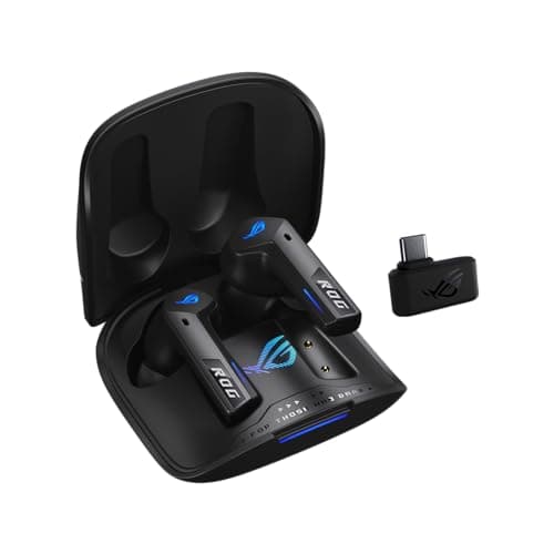 Image of ASUS ROG Cetra True Wireless Gaming Headphones (2.4 GHz & Bluetooth 5.3, ROG SpeedNova, 24-bit 96 kHz Audio, Dirac Opteo, Bone-Conduction AI Microphones, Adaptive ANC, 46-Hour Battery Life)- Black