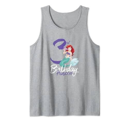 Image of Disney Little Mermaid Ariel 3rd Birthday Princess Tank Top