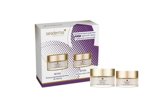 Image of Sesderma RETISIL Gift Set - Anti-Ageing Face Cream 50 ml + Eye & Lip Contour 30 ml - With Retinoid HPR, Hyaluronic Acid & Growth Factors - Regenerating Care Against Wrinkles