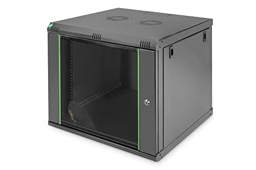 Image of Digitus Network cabinet - 19 inch rack - 7U - 450mm depth - 320 mm maximum usable depth - wall mounting - load capacity 60kg - safety glass door - Dynamic Basic series - gray