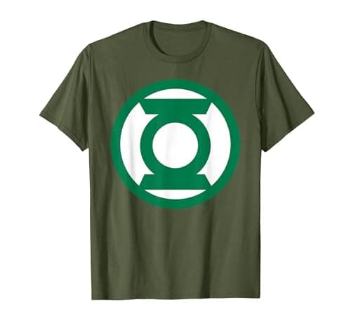 Image of DC Green Lantern Logo T-Shirt, Men, Olive Green, X-Large