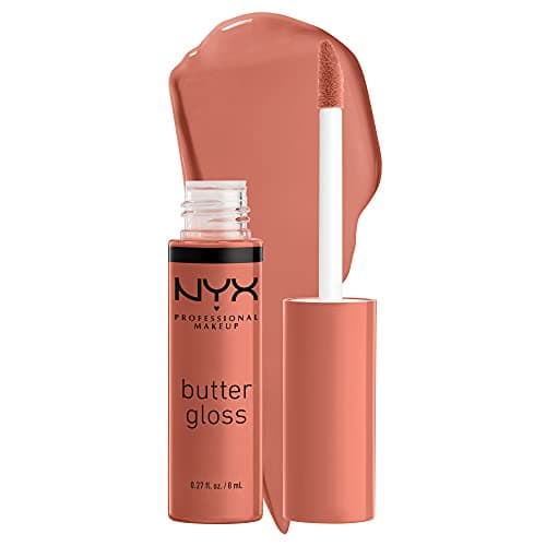 Image of NYX Professional Lip Gloss, Makeup Butter Liquid Lip Gloss, Glossy Softening Shine, Cruelty Free Fornula, Dark and Buttery Soft Shades, Iconic Sweet Scent, Shade: 45 Sugar High