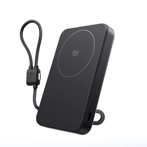 Image of Ecoflow Qi2.2 Magsafe Power Bank 10000mAh 25W with 36W USB C Cable, Portable Charger Fast Charging Wireless Magnetic Power Bank Travel Charger LED Display with iPhone 17/16/15 Pro Max, Black