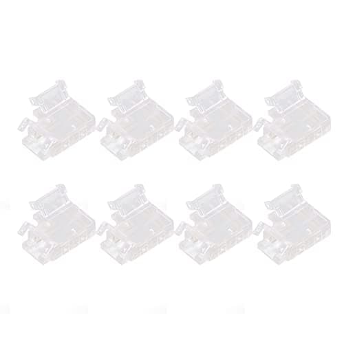 Image of Wxytessellate L Shape Strip Light Connector 2 Pin Solderless Corner Adapter for 10mm COB LED Strip, Seamless Terminal Extension with Right Angle Design for LED Lighting Projects