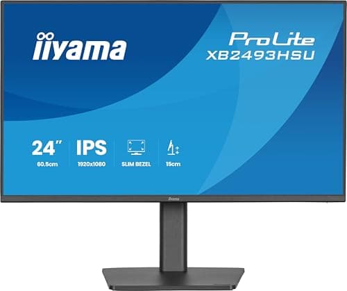 Image of iiyama XB2493HSU-B1 24 inch IPS LCD, 4-side slim bezel, 1920x1080, 120Hz, 4ms GtG (1ms MPRT), HDMI/DP/USB, Adaptive Sync, HAS