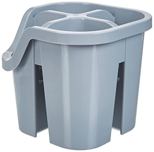 Image of Addis Eco 100% Recycled Plastic Cutlery Utensil Drainer Tray holder caddy with 4 compartment, Light Grey