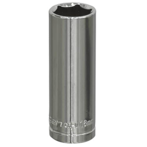 Image of Siegen by Sealey WallDrive Socket 16mm 3/8"Sq Drive Deep - S0594