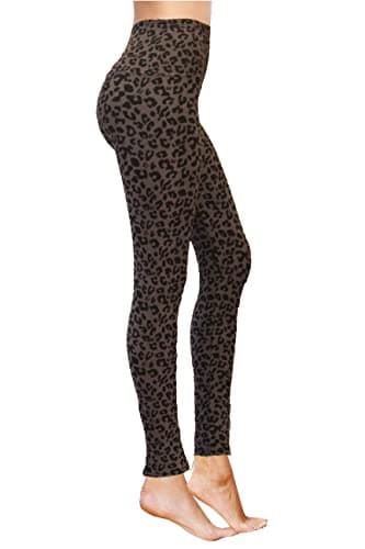 Image of Comfy Forever Everyday Leggings for Women High Waist Tummy Control Ankle Length Sports Yoga Pants, Black Leopard, XXL