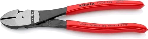 Image of KNIPEX High Leverage Diagonal Cutter Self-Service Card with Plastic Coating 200 mm, 74 01 200 SB