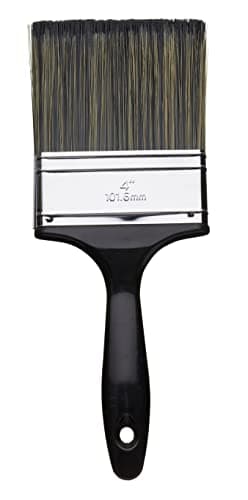 Image of ProDec 4 inch Shed and Fence Brush for Applying Woodstains, Timber Treatments, Varnishes on Exterior Outdoor Wood Surfaces, Buildings, Furniture Ideal For Smooth Planed and Rough Sawn Timber, 4" 100mm