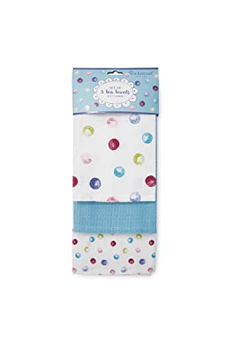 Image of Cooksmart Spotty Dotty Pack of 3 Tea Towels