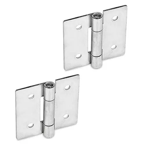 Image of Ganter Normelemente Stainless Steel Sheet Hinges - GN 136-NI-40-40-B | Stainless Steel | Stainless Steel Pin | Pack of 2