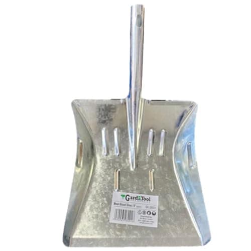 Image of MAXPERKX Silver Metal Hand Coal Shovel 9" Garden BBQ Fireside Leaves Coal Ash & Snow Handle for Fireplace Cleaning Coal Bunker, Removal