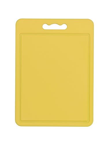 Image of Chef Aid Large Yellow Poly Chopping Board, Multipurpose Anti-Slip Surface, Easy Clean and Dishwasher Safe with Handle, 40 x 30cm, Other Colour Options Available