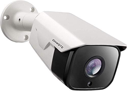 Image of ONWOTE 4K 8MP PoE IP Security Camera, AI Human Vehicle Detection, 3840x2160 8 Megapixels, 134° FoV, Video Audio, Indoor Outdoor, Commercial Wired Camera for Business, Add-on to PoE NVR System (White)