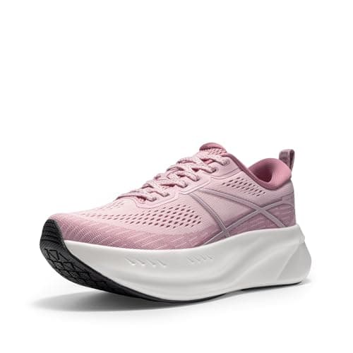 Image of ALLSWIFIT Women's Road Running Shoes Cushion Tennis Shoes Non-Slip Comfortable Lightweight Gym Workout Athletic Arch Support Walking Sneakers,Size 5.5,Pink,AWUMRS2503