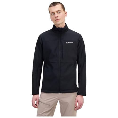 Image of Berghaus Men's Ghlas 3.0 Softshell Jacket | Water and Wind Resistant Softshell Jacket, Black/Black, M