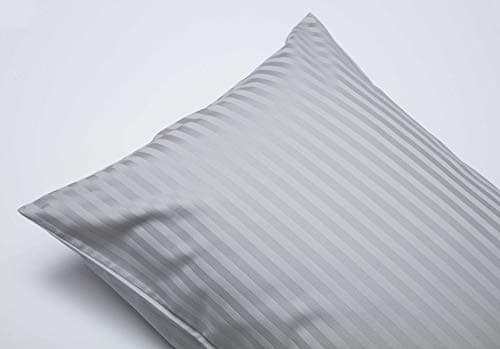 Image of Belledorm Hotel Suite Satin Stripe - Housewife Pillowcase Pair - 540 Thread Count (Platinum)