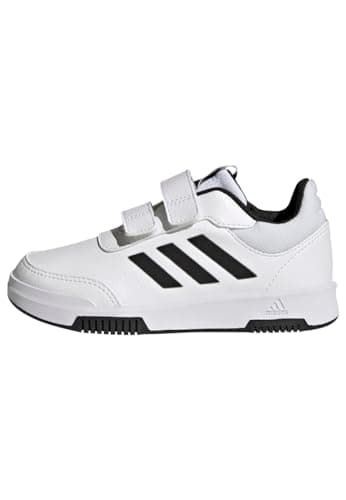 Image of adidas Unisex Kids Tensaur Hook and Loop Shoes, Cloud White/Core Black/Core Black, 1.5 UK
