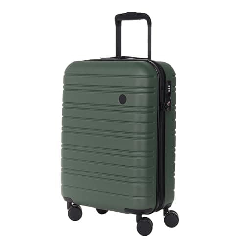 Image of Nere - Stori - ABS Hard-Shell Suitcase Collection - 8-Spinner Wheels - Self-Repairing Zip - Built-in TSA Combination Lock - Expanding Luggage (Khaki, Cabin Bag)