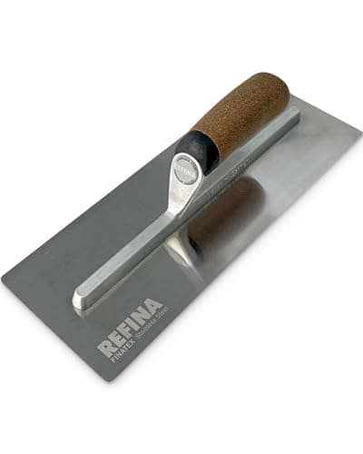 Image of REFINA FINATEX-1 Laying On Plastering Trowel - 14 x 4.75" (355 x 120mm) Plasterers w/ 0.65mm Durable Stainless Steel Blade & Ergonomic Handle - Applying, Smoothing & Finishing Trowel