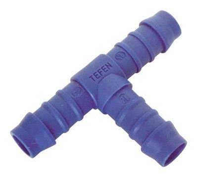 Image of 10mm Approx 3/8" T Piece Plastic Nylon Barbed TUBING Connector Equal TEE Fuel Pipe Joiner Hose Inline Repair TEFEN Brand - - Dispatch by First Class Post…