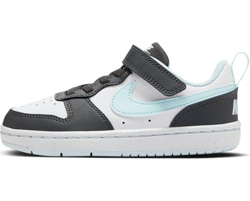 Image of Nike Boys Court Borough Low Recraft (Ps) Sneaker, Anthracite Glacier Blue White, 13 UK Child