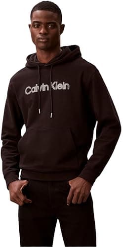 Image of Calvin Klein Men's Ls Eu 350Terryhoodie LV04LF241G, BLACK, M