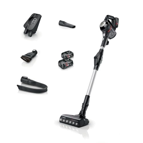 Image of Bosch Unlimited 7 BCS712BGB ProHome MultiUse Lightweight Cordless Vacuum Cleaner with Flex Tube, Charger & Accessories, 2 Batteries, 80 minutes runtime - Black