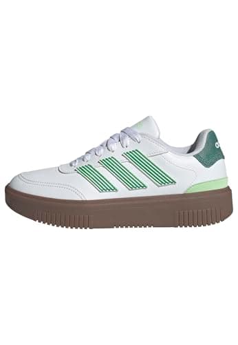 Image of adidas Women's COURTBLOCK Shoes, FTWR White/semi Court Green/semi Green Spark, 6 UK
