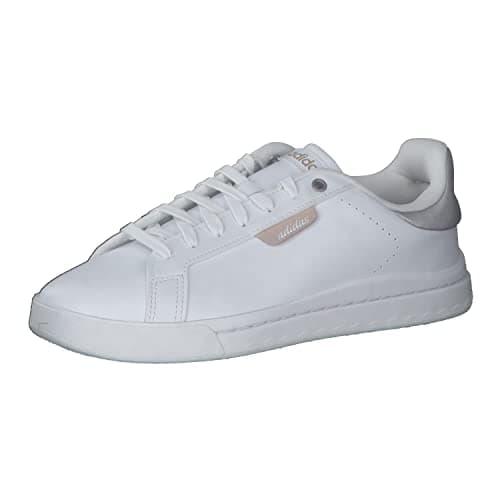 Image of adidas Women's Court Silk Shoes, Cloud White/Cloud White/Taupe met, 5 UK